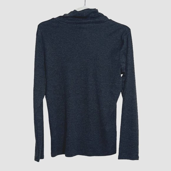 Lauren Ralph Lauren - Women's Size XL - Dark Grey Top - Cowl Neck Long Sleeve - Picture 2 of 10